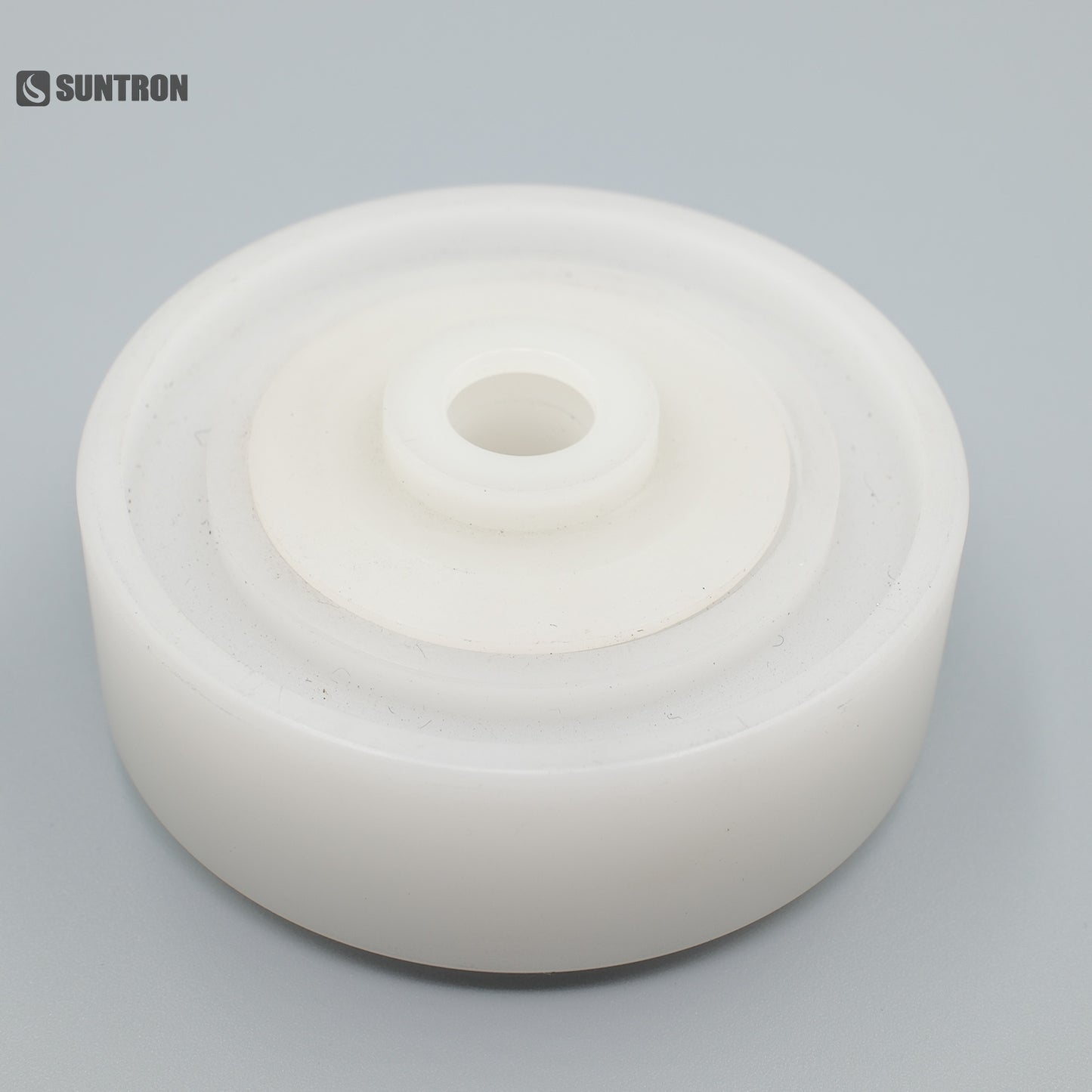 CNC Machined POM Guide Roller with Hidden Stainless Steel Bearing | High Precision Industrial Conveyor Wheel