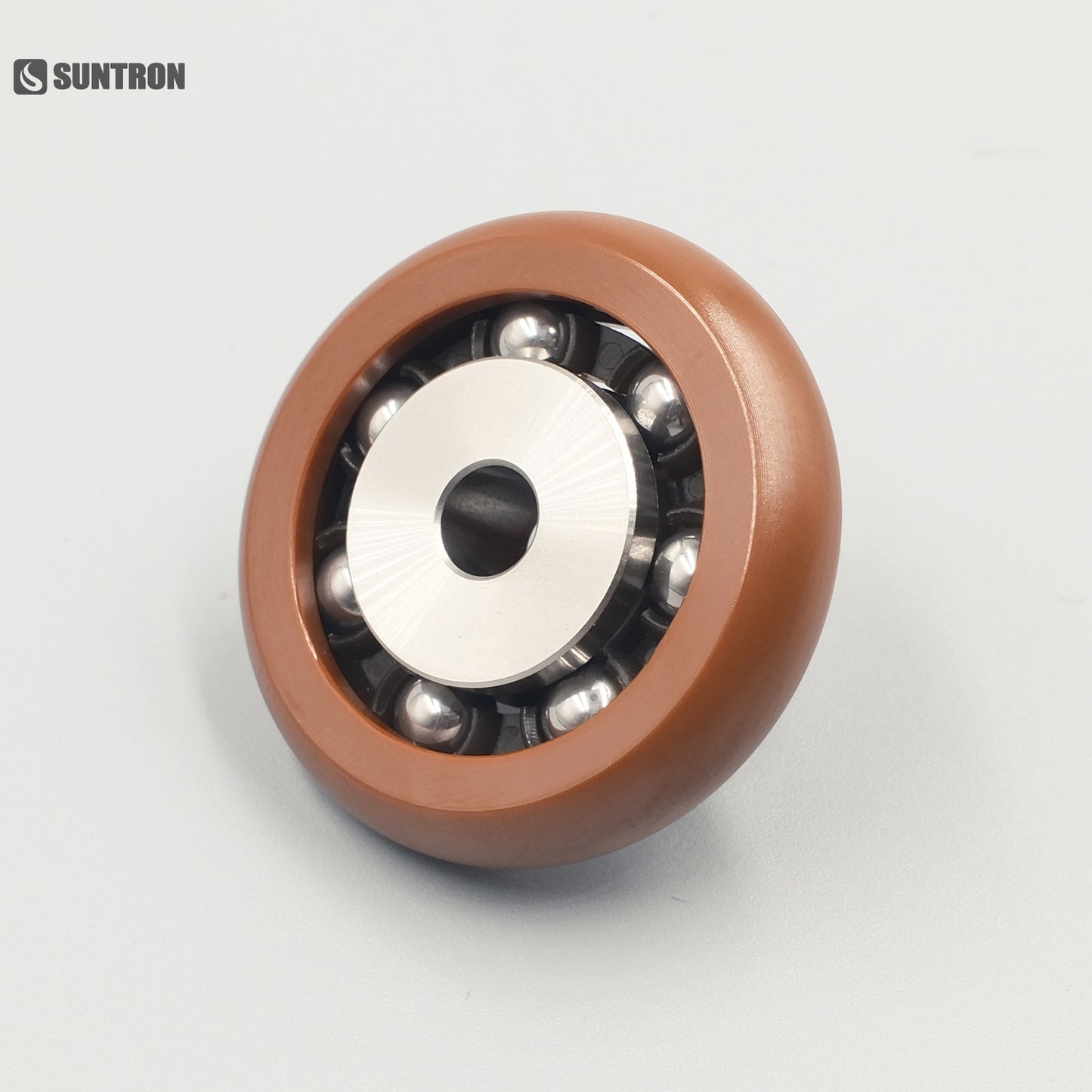 Crowned Outer Ring Polyimide Guide Bearing for Precision Motion Systems