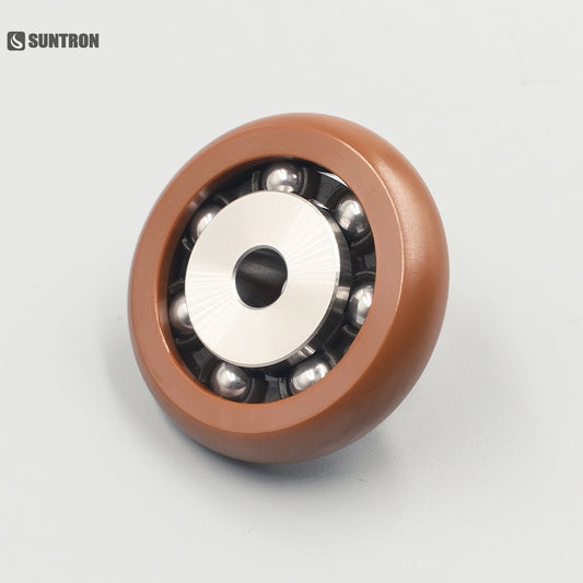 Crowned Outer Ring Polyimide Guide Bearing for Precision Motion Systems