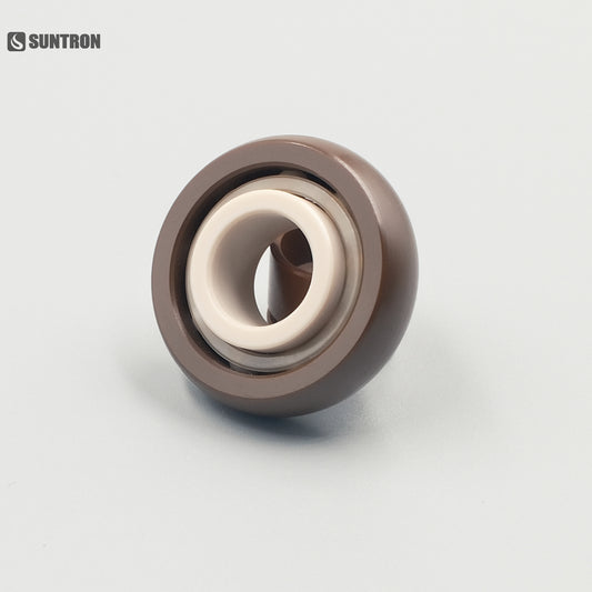 Crowned PI Guide Roller with PEEK Inner Ring and ZrO₂ Ceramic Balls
