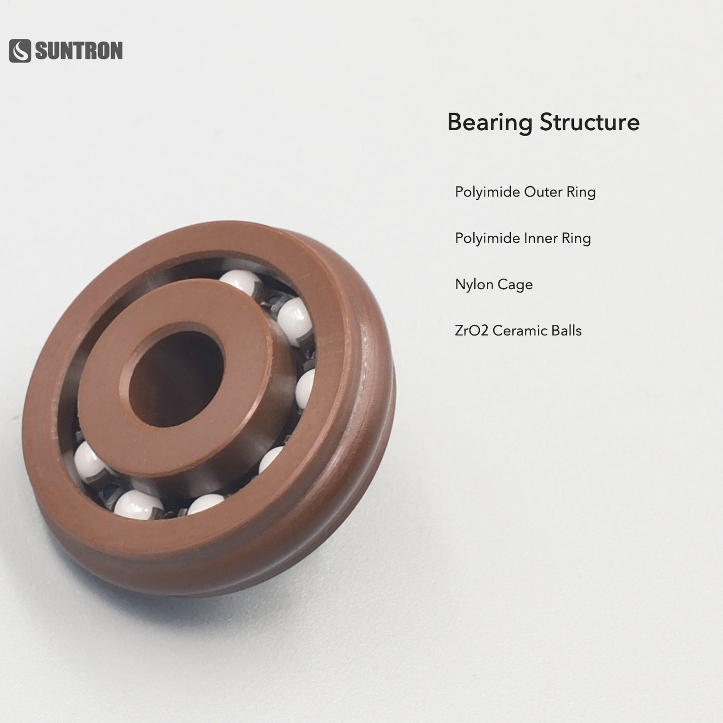 Precision Polyimide Crowned Bearing for Cleanroom & Semiconductor Equipment