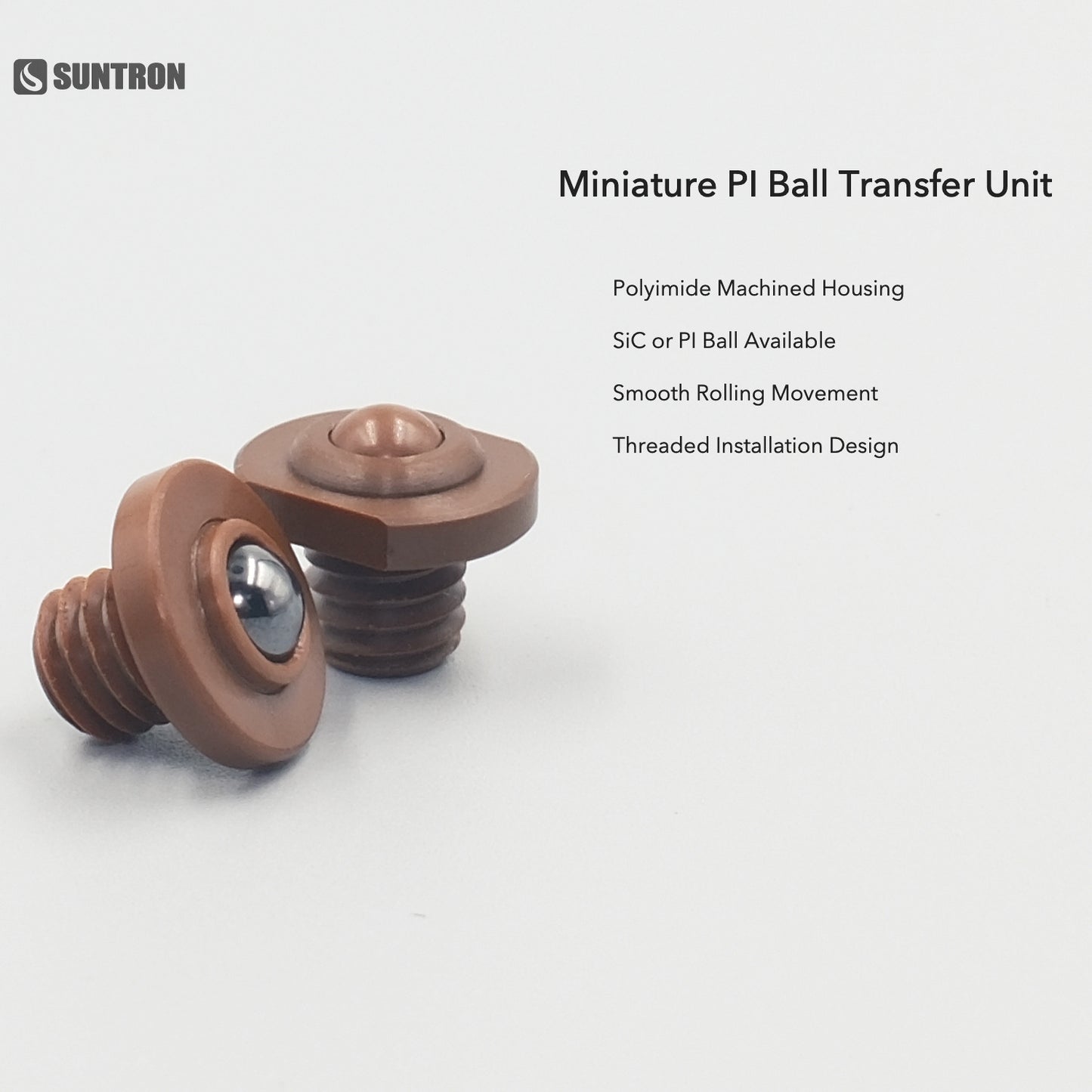 Precision Polyimide Ball Transfer Unit with SiC or PI Ball for Semiconductor Equipment