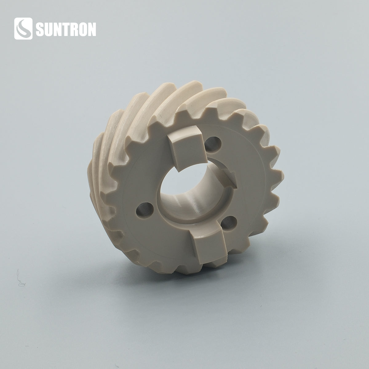 Custom PEEK Worm Wheel Gear CNC Machined High Temperature Plastic Drive Gear