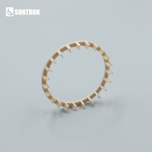 Custom CNC Machined PEEK Bearing Cage | Precision Plastic Bearing Retainer