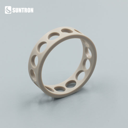 Custom CNC Machined PEEK Bearing Cage | Precision Plastic Bearing Retainer