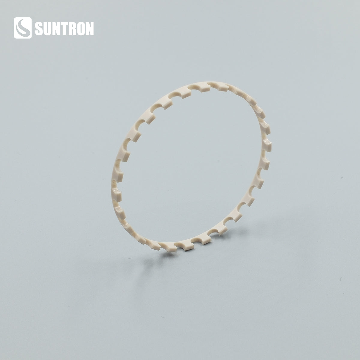 Custom CNC Machined PEEK Bearing Cage | Precision Plastic Bearing Retainer OD48 ID45