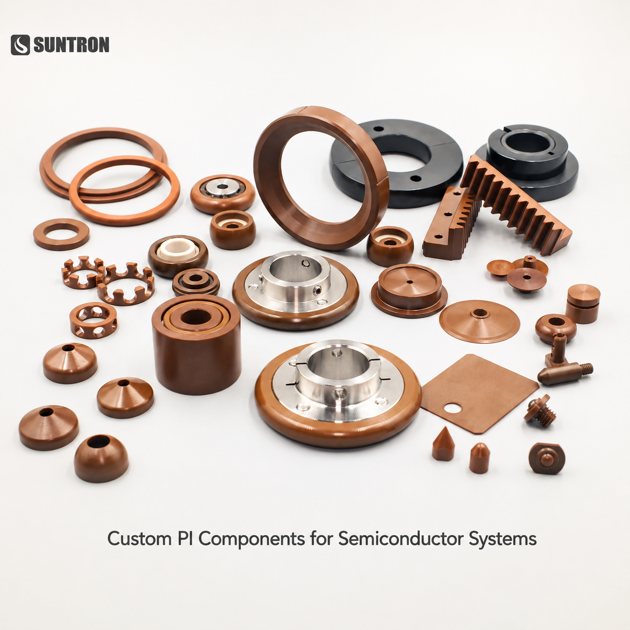 Custom CNC Machined Polyimide Rack Guide Component for Semiconductor Equipment