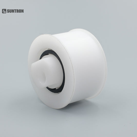 CNC Machined POM Eccentric Guide Roller with Double Zirconia Ceramic Bearings