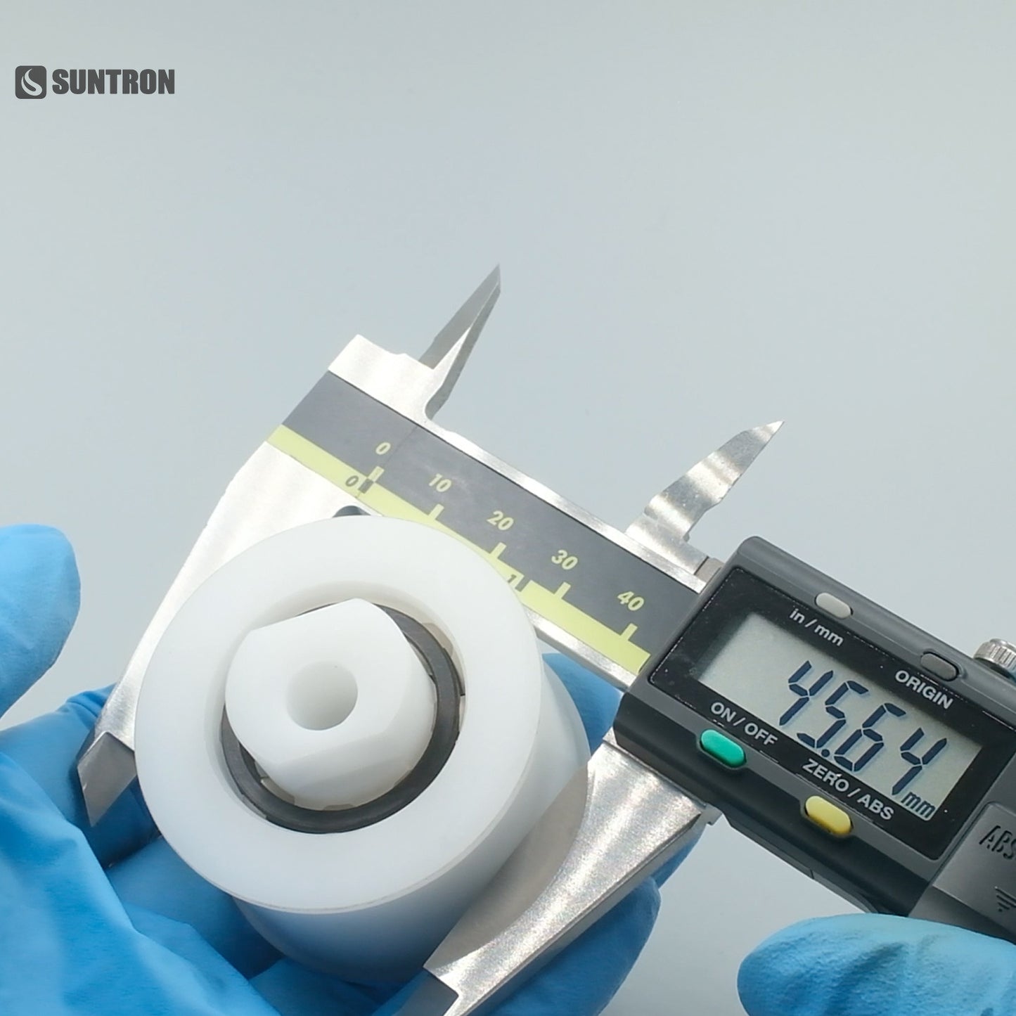 CNC Machined POM Eccentric Guide Roller with Double Zirconia Ceramic Bearings
