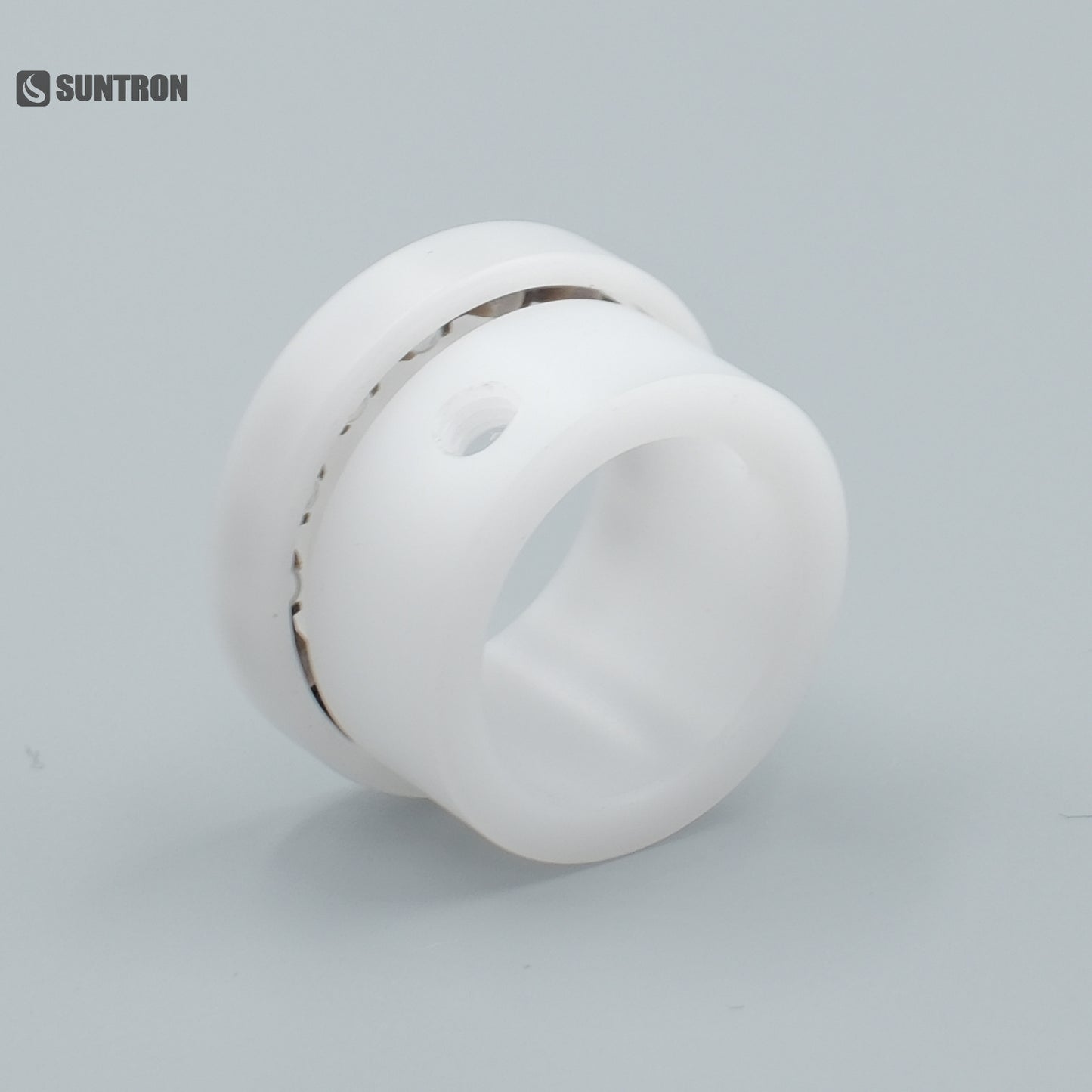Precision CNC Machined POM Guide Roller with Glass Ball Raceway for Low-Friction Conveyor Systems