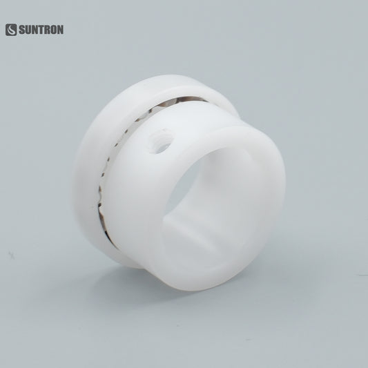 Precision CNC Machined POM Guide Roller with Glass Ball Raceway for Low-Friction Conveyor Systems