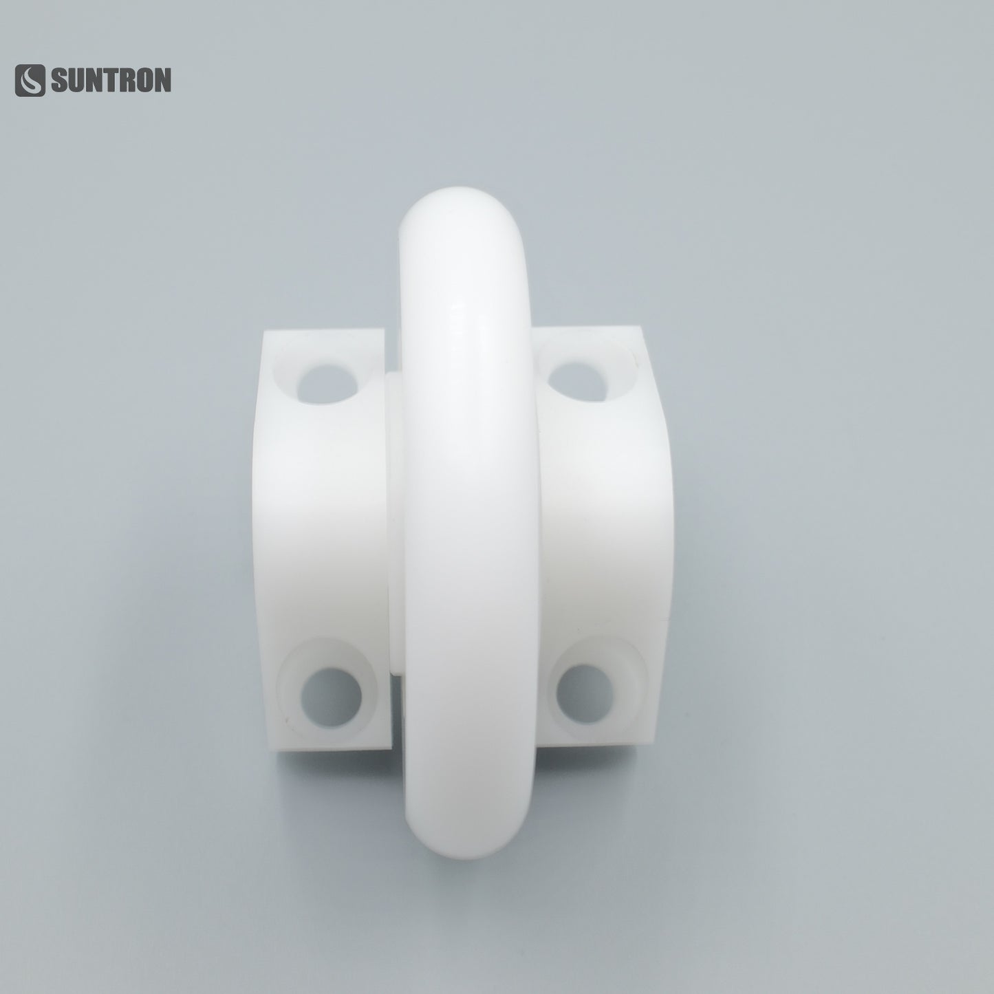 CNC Machined POM Guide Wheel with Bearing & Bracket | Precision Conveyor Roller for Automation Systems