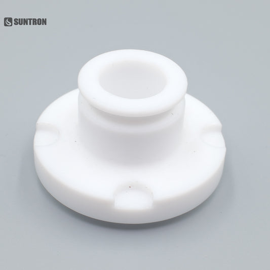 CNC Machined PTFE Connector Flange Sleeve for Semiconductor Wet Process Systems