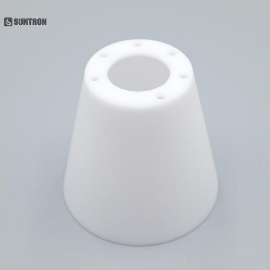 Custom CNC Machined PTFE Cone Sleeve | High Temperature Chemical Resistant Teflon Component
