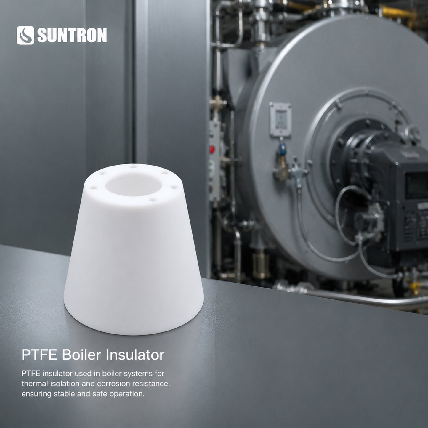 Custom CNC Machined PTFE Cone Sleeve | High Temperature Chemical Resistant Teflon Component