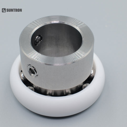 PTFE Crowned Guide Roller for Glass & LCD Transfer Systems