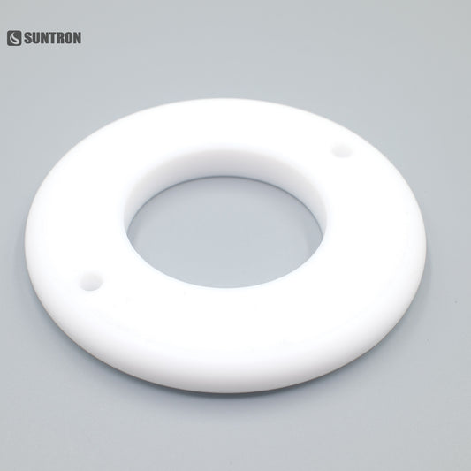 PTFE Alignment Ring for LCD Glass Cleaning Equipment | CNC Machined Precision Plastic Component