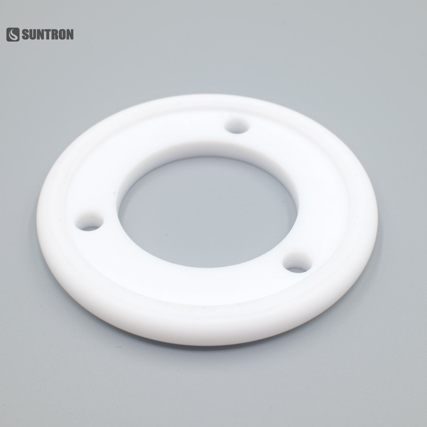 PTFE Retaining Ring for LCD Glass Cleaning Equipment | CNC Machined Chemical Resistant Fixture Component
