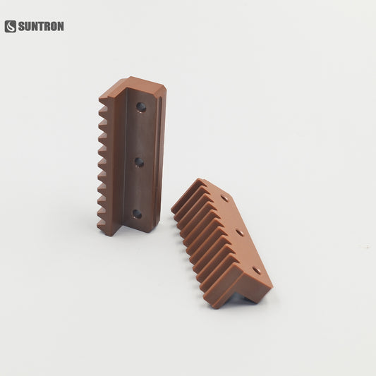 Custom CNC Machined Polyimide Rack Guide Component for Semiconductor Equipment