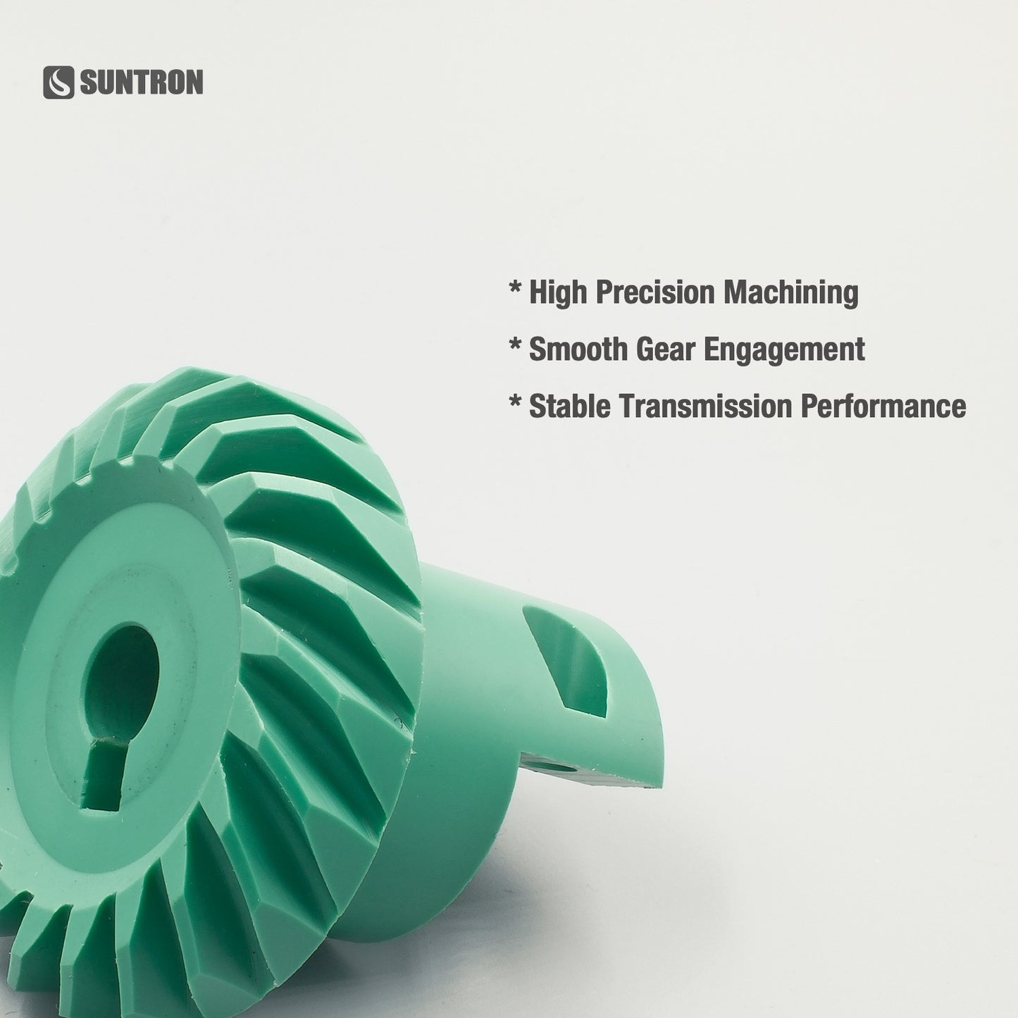 Custom CNC Machined MC Nylon Helical Gear for Precision Power Transmission