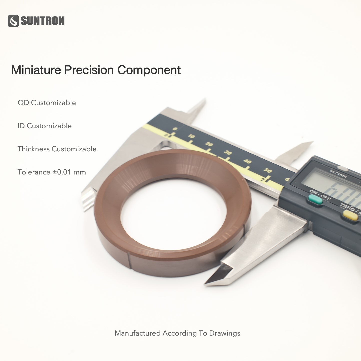 Custom CNC Machined Polyimide Ring for Semiconductor & High Temperature Applications