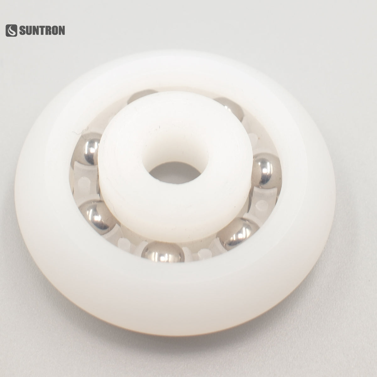 UHMWPE Crowned Roller Bearing with Extended Inner Ring & Stainless Steel Balls